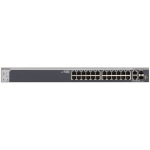 NETGEAR GS728TXP ProSafe S3300 28 port PoE+ Gigabit Stackable Smart Switch
