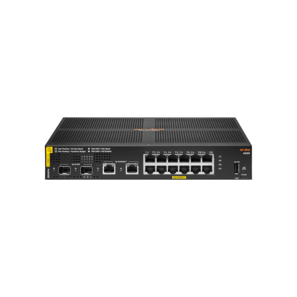HPE R8N89A Aruba 6000 12G Class4 PoE 2G/2SFP 139W Switch - Image 3